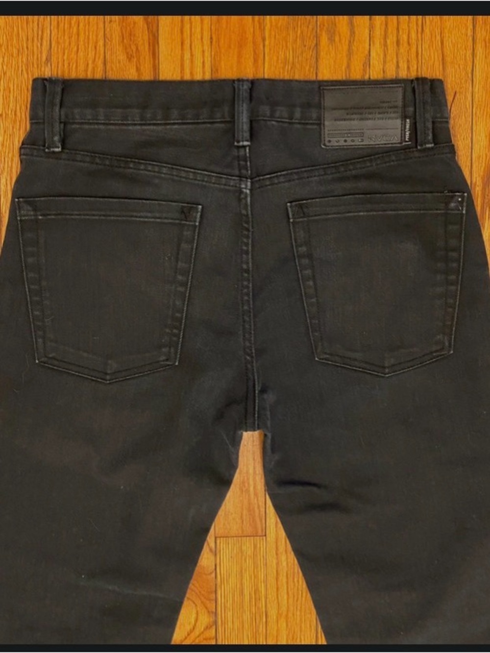 RVCA The New Normal Denim Jeans 30x29 Dry Black Cotton Blend EUC